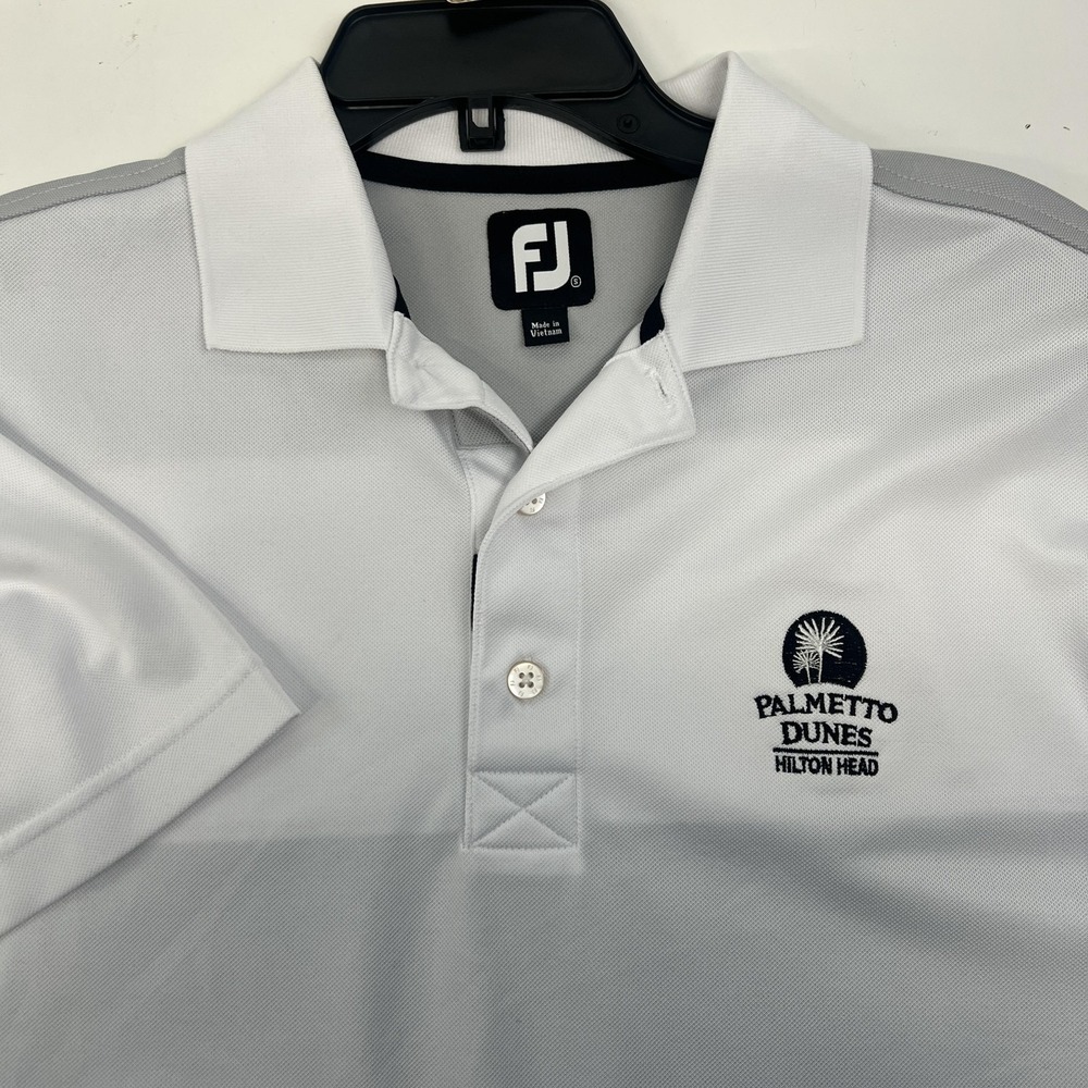 FootJoy Polo Golf S White Black Hilton‎ Head Palmetto Dunes Golf Performance